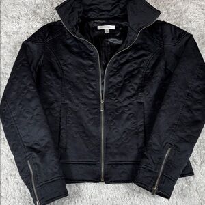 White House Black Market Embroidered, Fully Lined Jacket, Black, Size Small